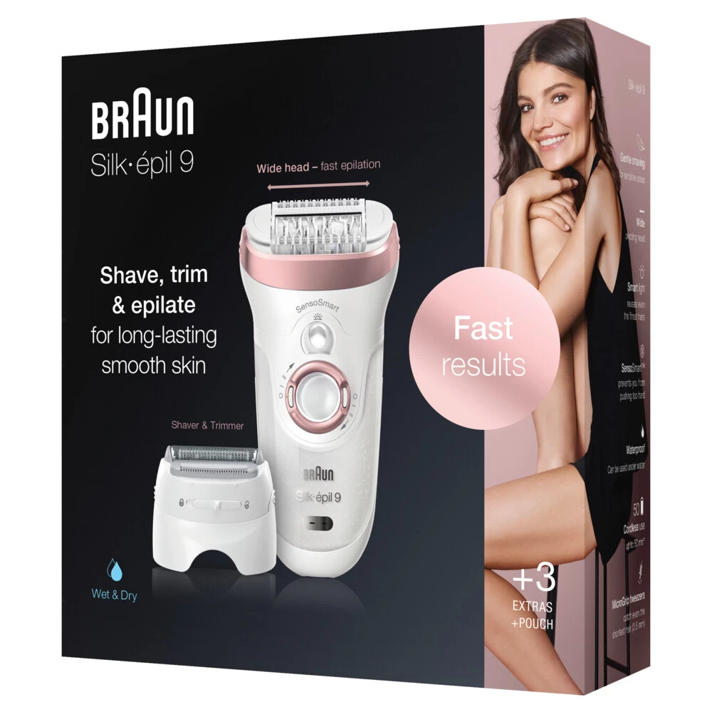 Braun Epilator Silk-épil 9 9-720 Wit / Roségoud 8 Braun Epilator Silk-épil 9 9-720 Wit / Roségoud - Image 6