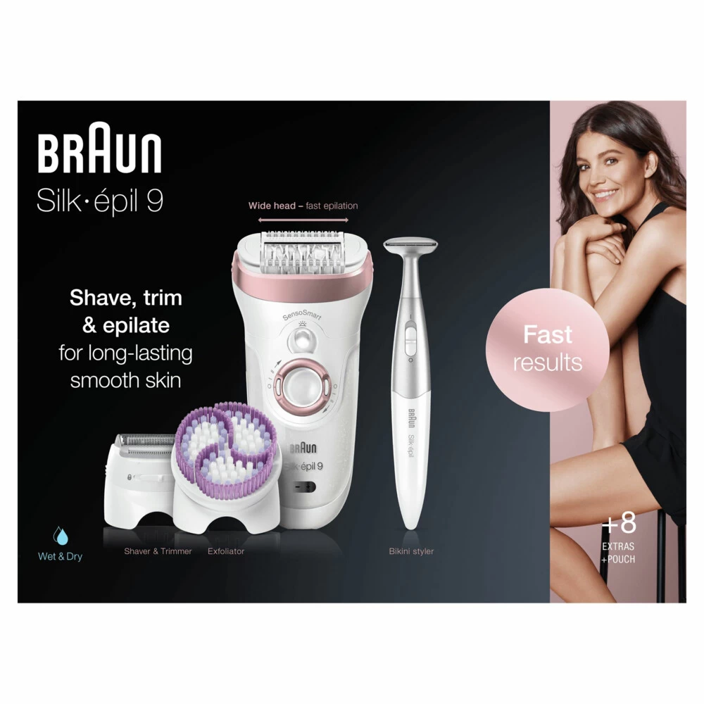 Braun Silk-épil 9 9-980 Epilator Wit / Roségoud 8 Braun Silk-épil 9 9-980 Epilator Wit / Roségoud - Image 6