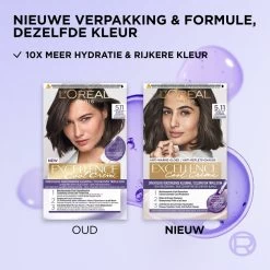 L'Oreal Lu0027Oréal Excellence Cool Cream 5.11 - Ultra Ash Lichtbruin 8 L'Oreal Lu0027Oréal Excellence Cool Cream 5.11 - Ultra Ash Lichtbruin -Kortingswinkel voor verzorgingsproducten 1011789 3