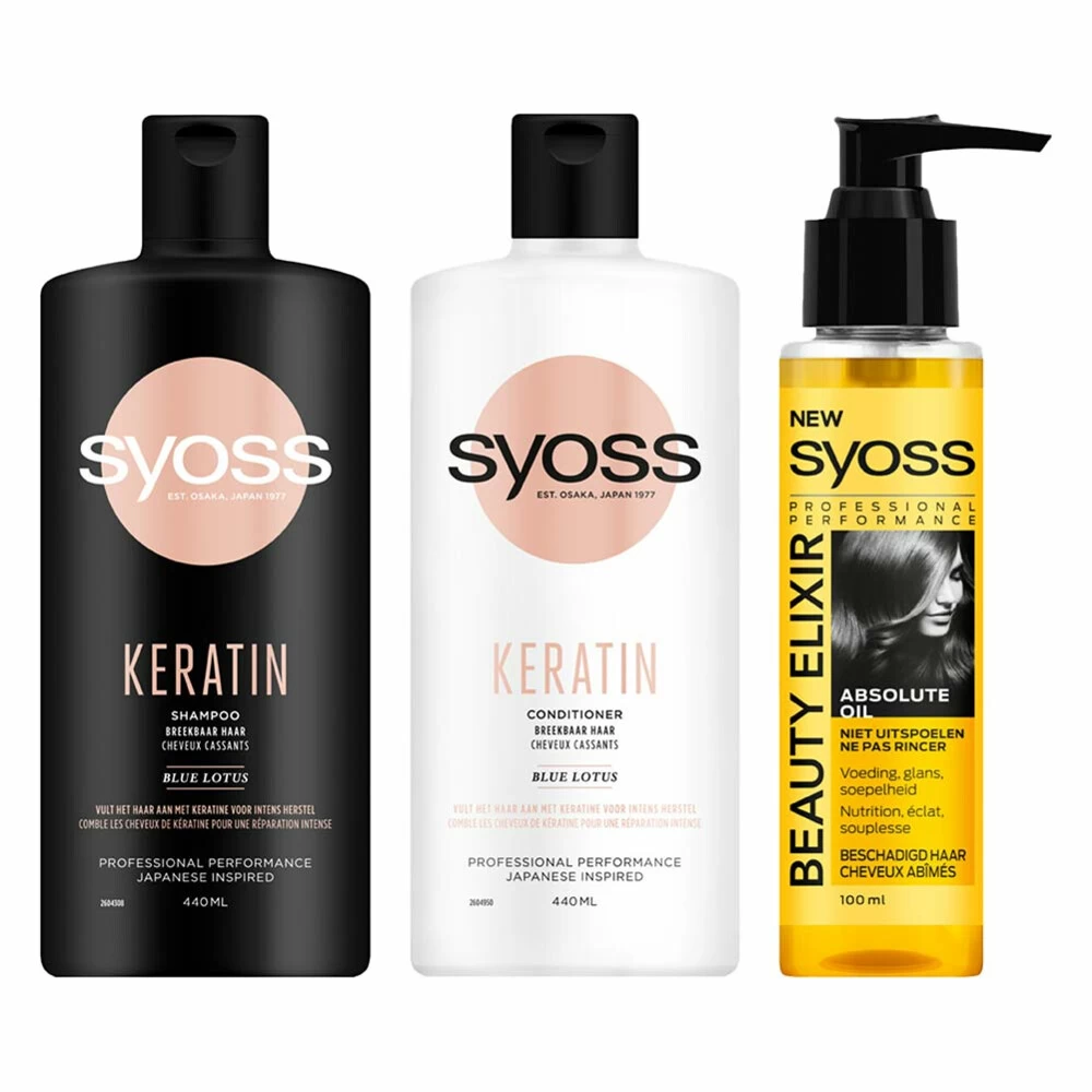 Syoss Keratin & Beauty Elixir Absolute Oil Pakket 3 Syoss Keratin & Beauty Elixir Absolute Oil Pakket