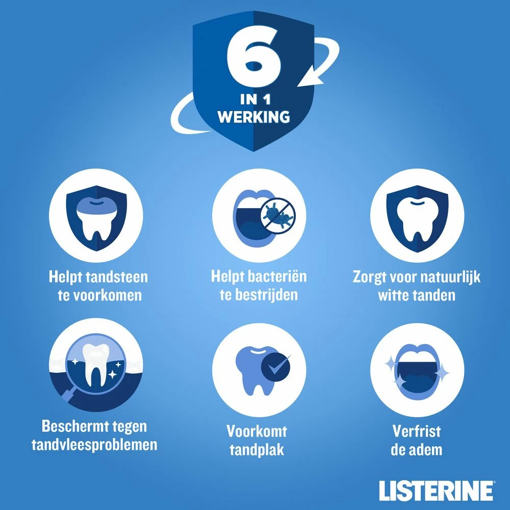 3x Listerine Mondwater Total Care Anti-Tandsteen 6 3x Listerine Mondwater Total Care Anti-Tandsteen - Image 4