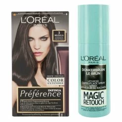 L'Oreal Lu0027Oréal Preference Haarkleuring 03 Brasilia - Donkerbruin + Magic Retouch Uitgroeispray Bruin 75 M Pakket