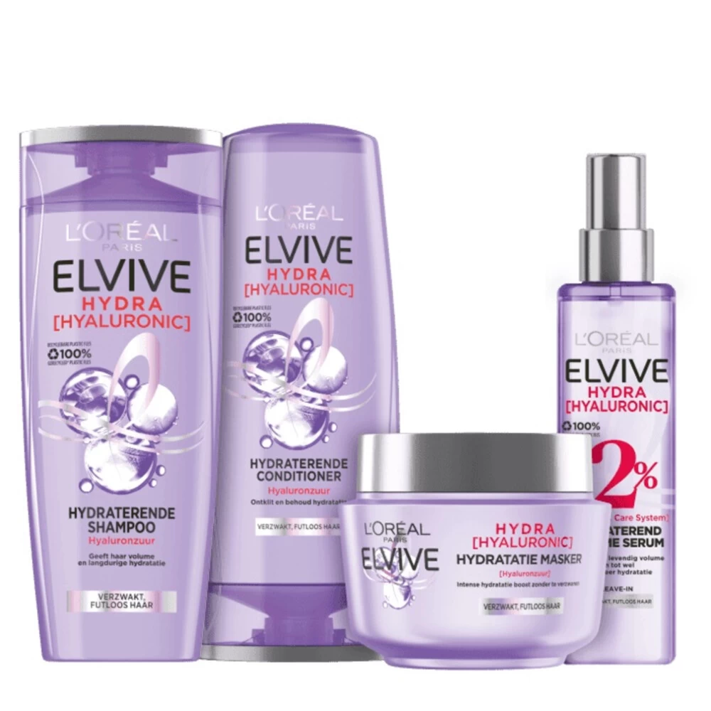 L'Oreal Lu0027Oréal Elvive Hydra Hyaluronic Pakket 3 L'Oreal Lu0027Oréal Elvive Hydra Hyaluronic Pakket