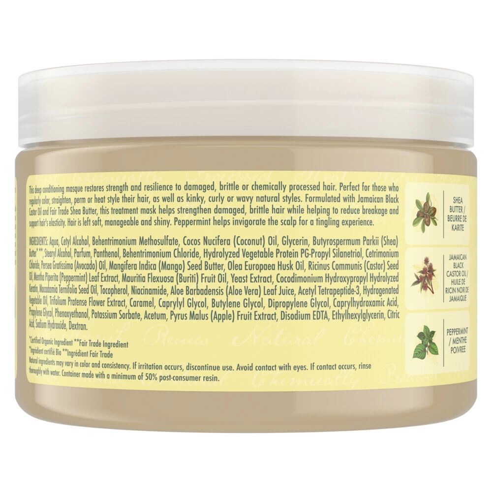 Shea Moisture Jamaican Black Castor Oil Strenghten & Restore Treatement Masker 4 Shea Moisture Jamaican Black Castor Oil Strenghten & Restore Treatement Masker - Image 2