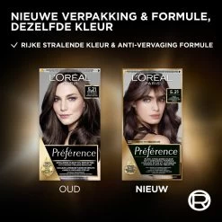 L'Oreal Lu0027Oréal Preference Haarkleuring 5.21 Koel Lichtbruin -Kortingswinkel voor verzorgingsproducten 1055279 3