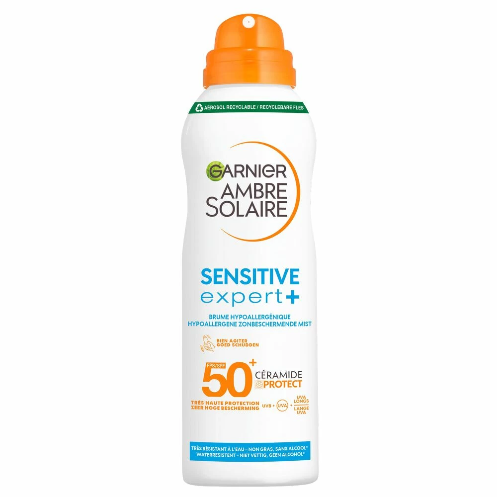 Garnier Ambre Solaire Sensitive Expert+ Beschermende Mist Spray SPF 50+ 3 Garnier Ambre Solaire Sensitive Expert+ Beschermende Mist Spray SPF 50+