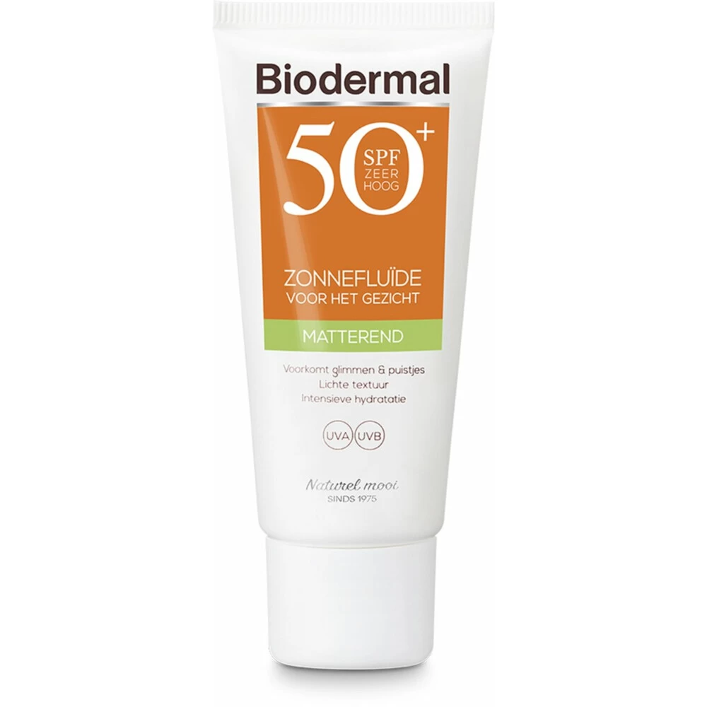 Biodermal Zonnefluïde Gezicht Matterend SPF 50 3 Biodermal Zonnefluïde Gezicht Matterend SPF 50