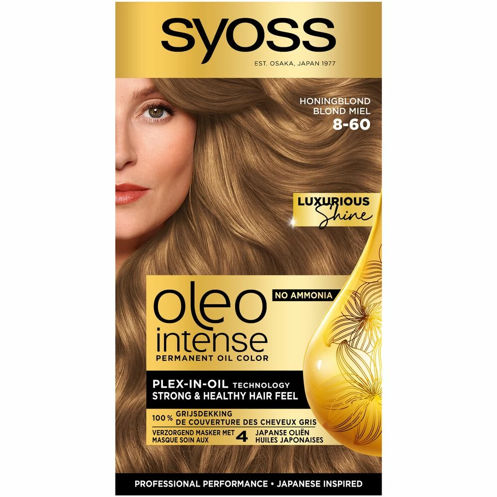 Syoss Oleo Intense 8-60 Honingblond Haarverf 3 Syoss Oleo Intense 8-60 Honingblond Haarverf
