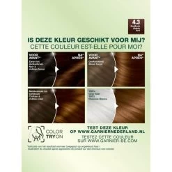 Garnier Nutrisse Creme Haarverf 43 - Goudbruin -Kortingswinkel voor verzorgingsproducten 132109 3