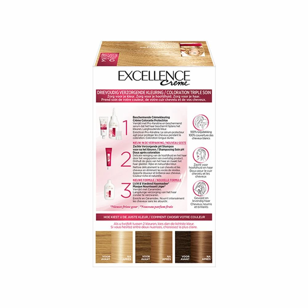 L'Oreal Lu0027Oréal Excellence Creme 9.3 Zeer Licht Goudblond 4 L'Oreal Lu0027Oréal Excellence Creme 9.3 Zeer Licht Goudblond - Image 2