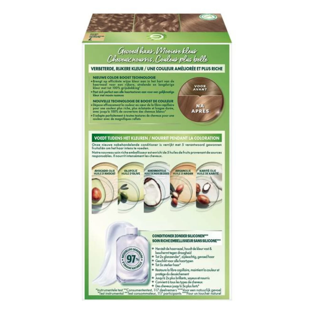 Garnier Nutrisse Creme Haarverf 70 - Natuurlijk Blond 4 Garnier Nutrisse Creme Haarverf 70 - Natuurlijk Blond - Afbeelding 2