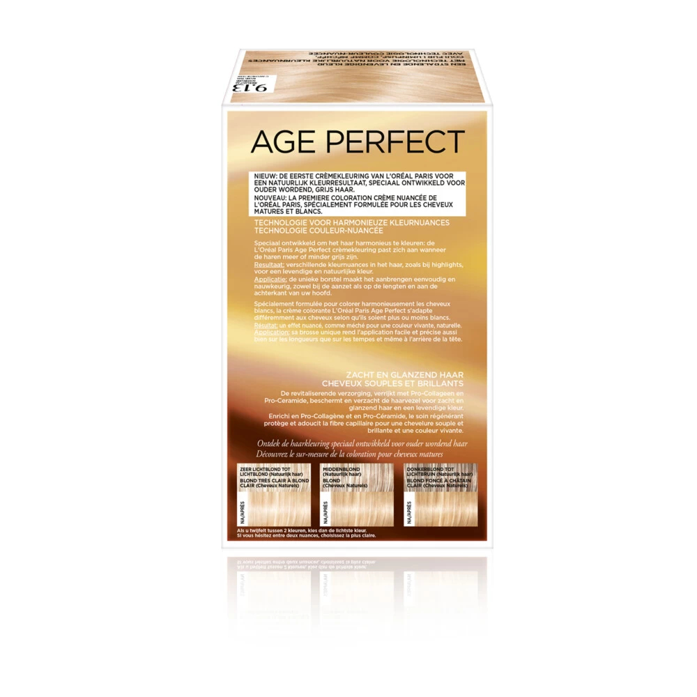L'Oreal Lu0027Oréal Excellence Age Perfect Haarverf 9.13 Zeer Licht As Goudblond 5 L'Oreal Lu0027Oréal Excellence Age Perfect Haarverf 9.13 Zeer Licht As Goudblond - Afbeelding 3