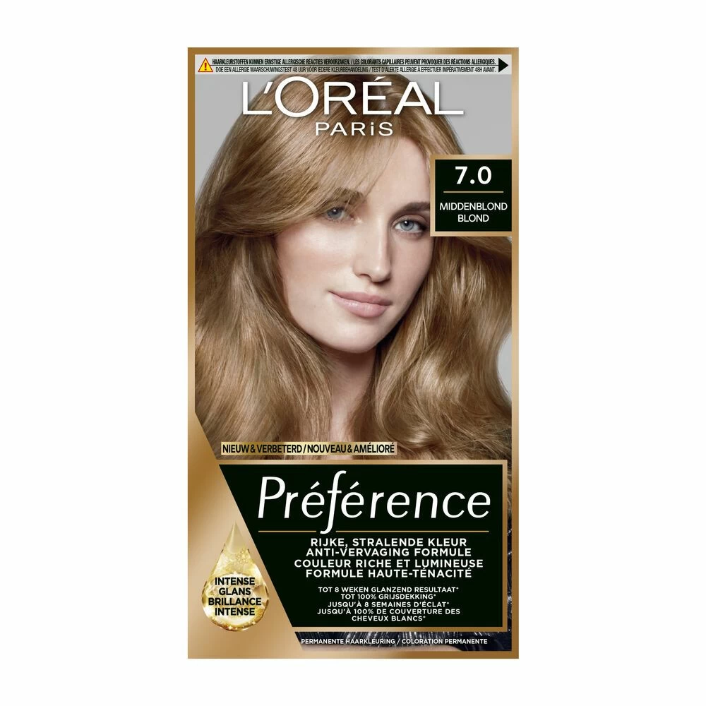 L'Oreal Lu0027Oréal Preference Haarkleuring 07 Vienne - Midden Blond 3 L'Oreal Lu0027Oréal Preference Haarkleuring 07 Vienne - Midden Blond