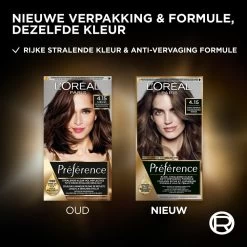 L'Oreal Lu0027Oréal Preference Haarkleuring 4.15 Caracas - Diep Kastanjebruin -Kortingswinkel voor verzorgingsproducten 974938 2