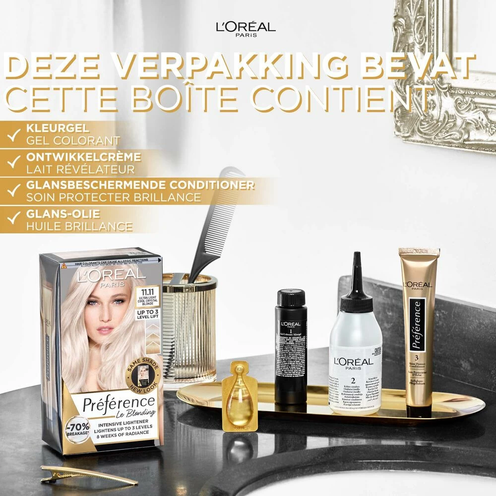 L'Oreal Lu0027Oréal Preference Haarkleuring 01 Prague - Natuurlijk Blond 5 L'Oreal Lu0027Oréal Preference Haarkleuring 01 Prague - Natuurlijk Blond - Image 3